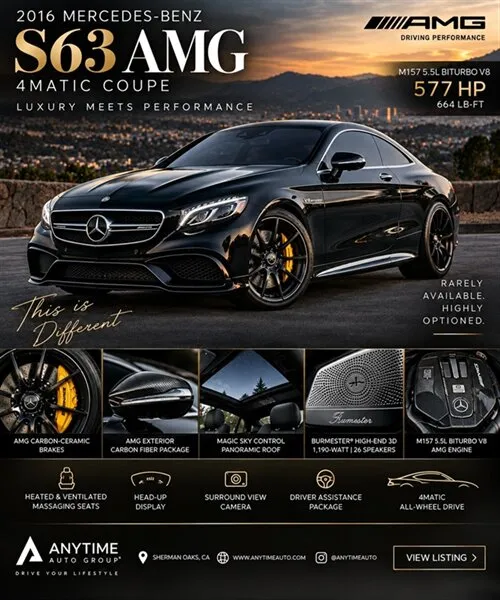 2016 Mercedes-Benz S 63 AMG® 4MATIC® S 63 AMG® 4MATIC®
